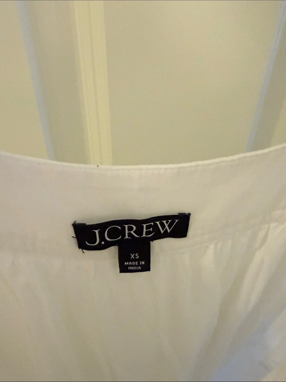 J. Crew White Square-Neck Tiered Mini Dress
